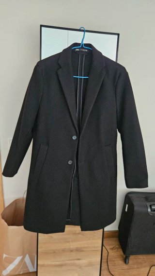 Gabardina Zara Negra Talla M