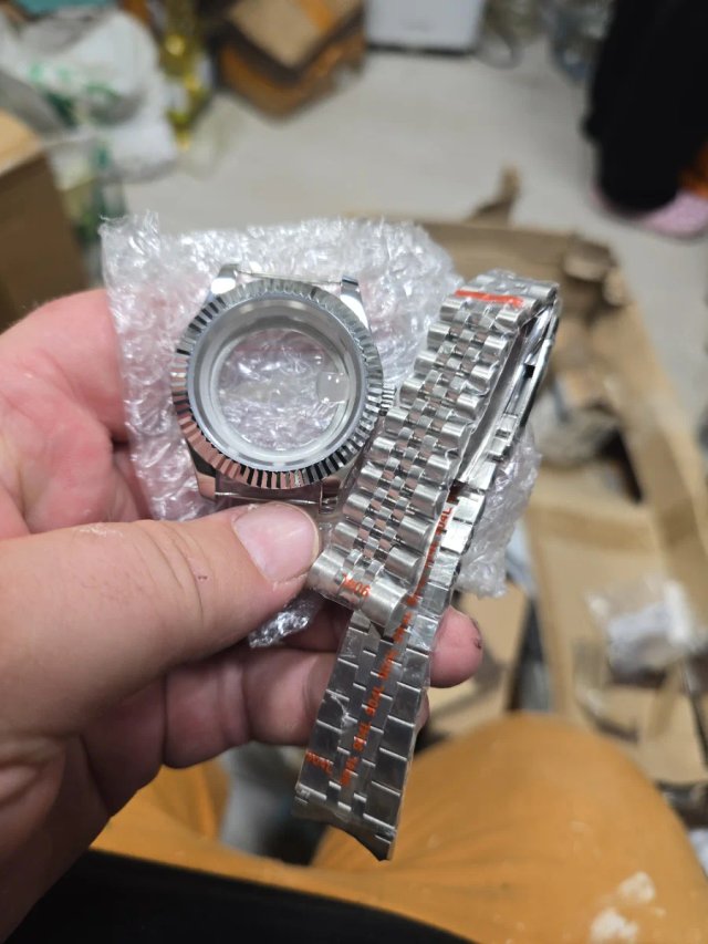 Kit Caja Reloj Datejust Bisel Estilo Acero
