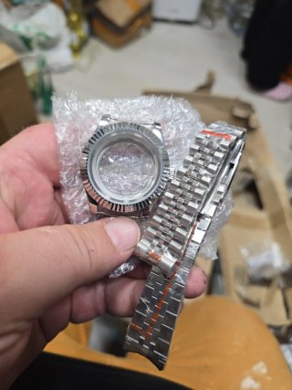Kit Caja Reloj Datejust Bisel Estilo Acero