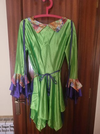 Disfraz Bruja Verde y Morado Talla 6