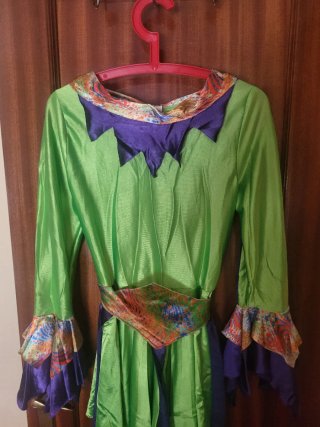 Disfraz Bruja Verde y Morado Talla 6
