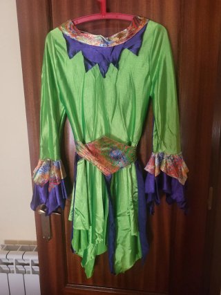 Disfraz Bruja Verde y Morado Talla 6