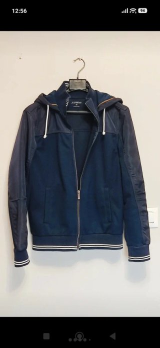 Chaqueta Bomber con Capucha Armand Thiery Azul