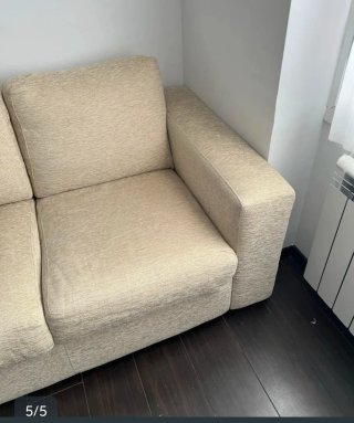 Sofá de 2 plazas beige