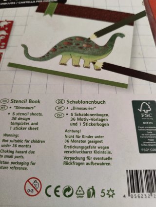 Libro Mi mundo de dinosaurios diseña. Plantillas y