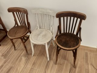 Silla Antigua Varillas Madera Thonet Oficina