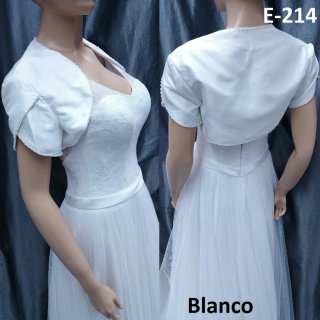 Chaqueta Novia Raso Talla 40 Blanco Natural