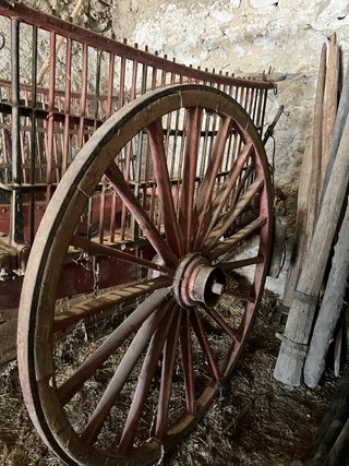 Carro de mulos tradicional antiguo