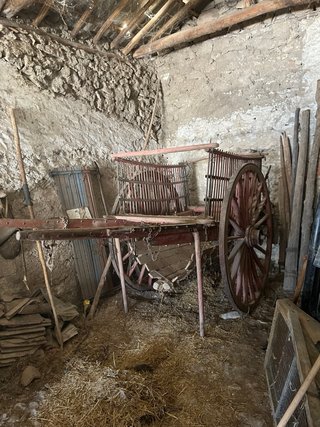 Carro de mulos tradicional antiguo