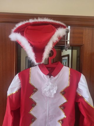Disfraz Majorette Rojo y Blanco Talla M