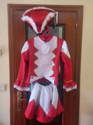 Disfraz Majorette Rojo y Blanco Talla M
