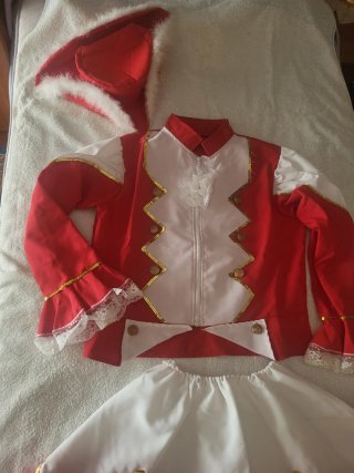 Disfraz Majorette Rojo y Blanco Talla M