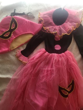 Disfraz Carnaval Niña Rosa y Negro