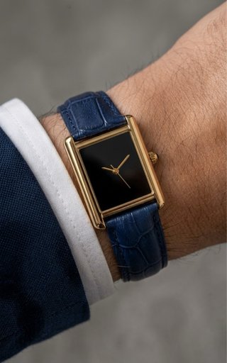 Orologio Tank Vintage Cinturino in Pelle