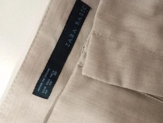 Pantalón de traje campana beige Zara
