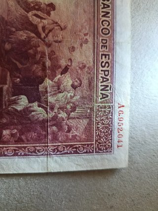 Billete 25 Pesetas 1926 sello seco