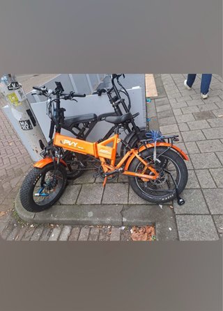 Bicicleta eléctrica plegable PVY naranja