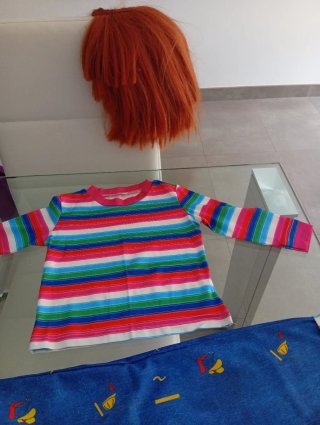 Disfraz Chucky Talla 100 cm, incluye peluca