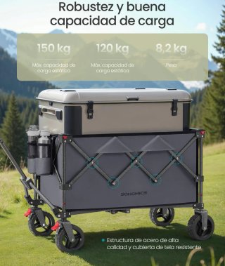 Carro Jardinero Carro de Playa 150kg Songmics