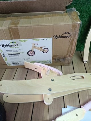 Bicicleta Montessori Robincool Madera Rosa