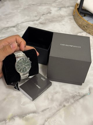 Reloj Emporio Armani Verde y Plateado