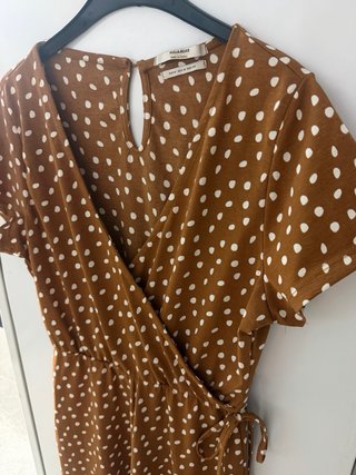 Vestido Pull&Bear lunares marrón Talla M