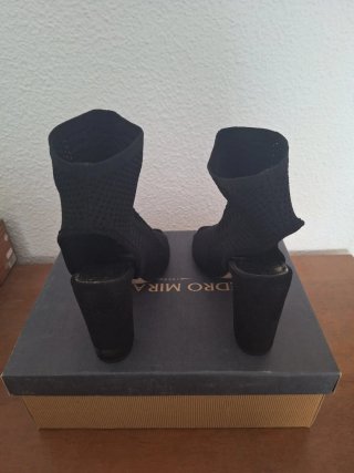 Botines Sandalia Pedro Miralles Negros Talla 39