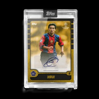 Carta de Fútbol Topps Xavi 1/1 Autografiada
