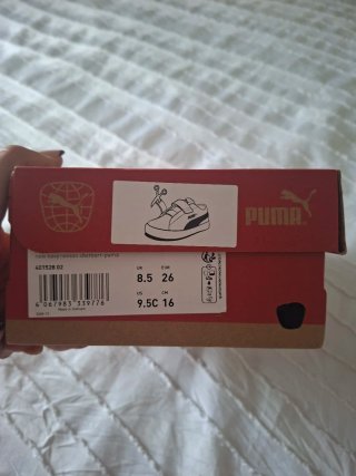 Zapatillas Puma Niño Blanco y Negro talla 26/27