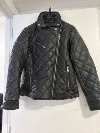 Chaqueta Motorista Acolchada Negra