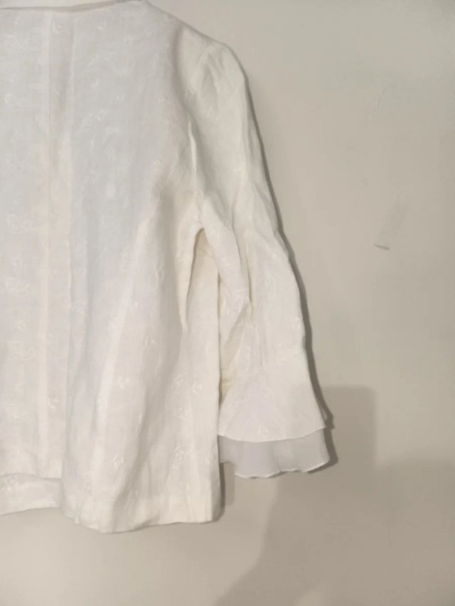 Chaqueta Blanca Manga Francesa