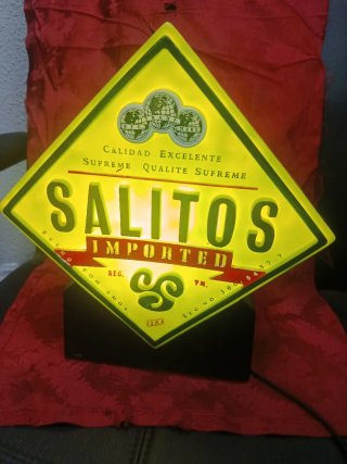 Cartel antiguo de cerveza Salitos
