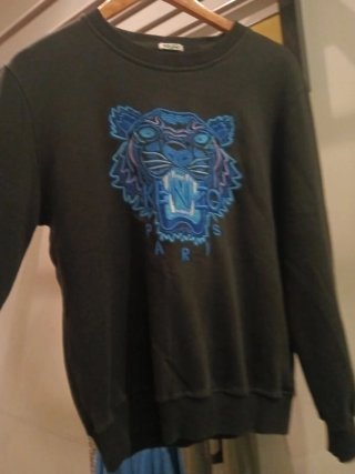 Jersey Kenzo Negro con Tigre Azul