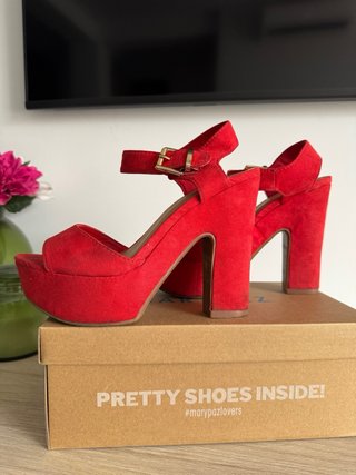 Sandalias plataforma MaryPaz Rojo