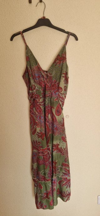 Vestido de seda estampado