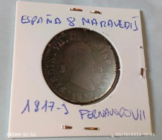✳️Moneda Antigua 8 Maravedís 1817