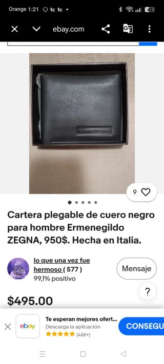 Cartera Ermenegildo Zegna Negra