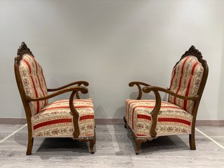 ¡OCASIÓN! Pareja de Sillones Isabelinos