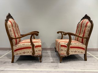 ¡OCASIÓN! Pareja de Sillones Isabelinos