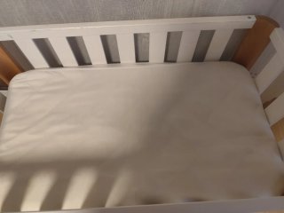 Cuna Colecho Blanca y Madera 90x50