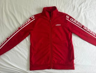 Chaqueta Adidas Roja con Logo