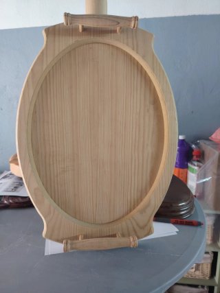 Bandeja Decorativa de Madera y Resina