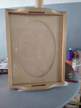 Bandeja Decorativa de Madera y Resina