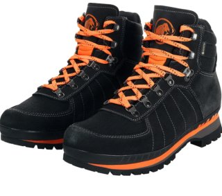 Botas de montaña Mammut negras y naranjas