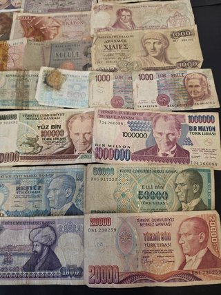 Lote de billetes de Europa distintos países