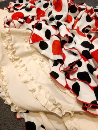 Vestido de Flamenca Lunares Rojo y Negro T.36