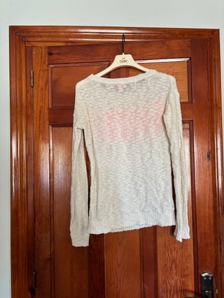 Jersey LOVE beige y rosa talla S