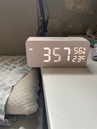 Reloj Despertador Digital Blanco