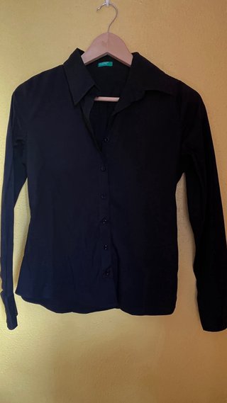 Camisa Benetton Mujer Negra