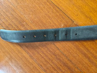 Gilmart-Cinturón de Piel Azul Marino 100cm